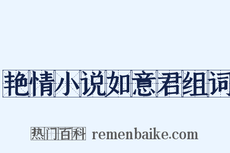 艳情小说如意君组词是什么意思的图片